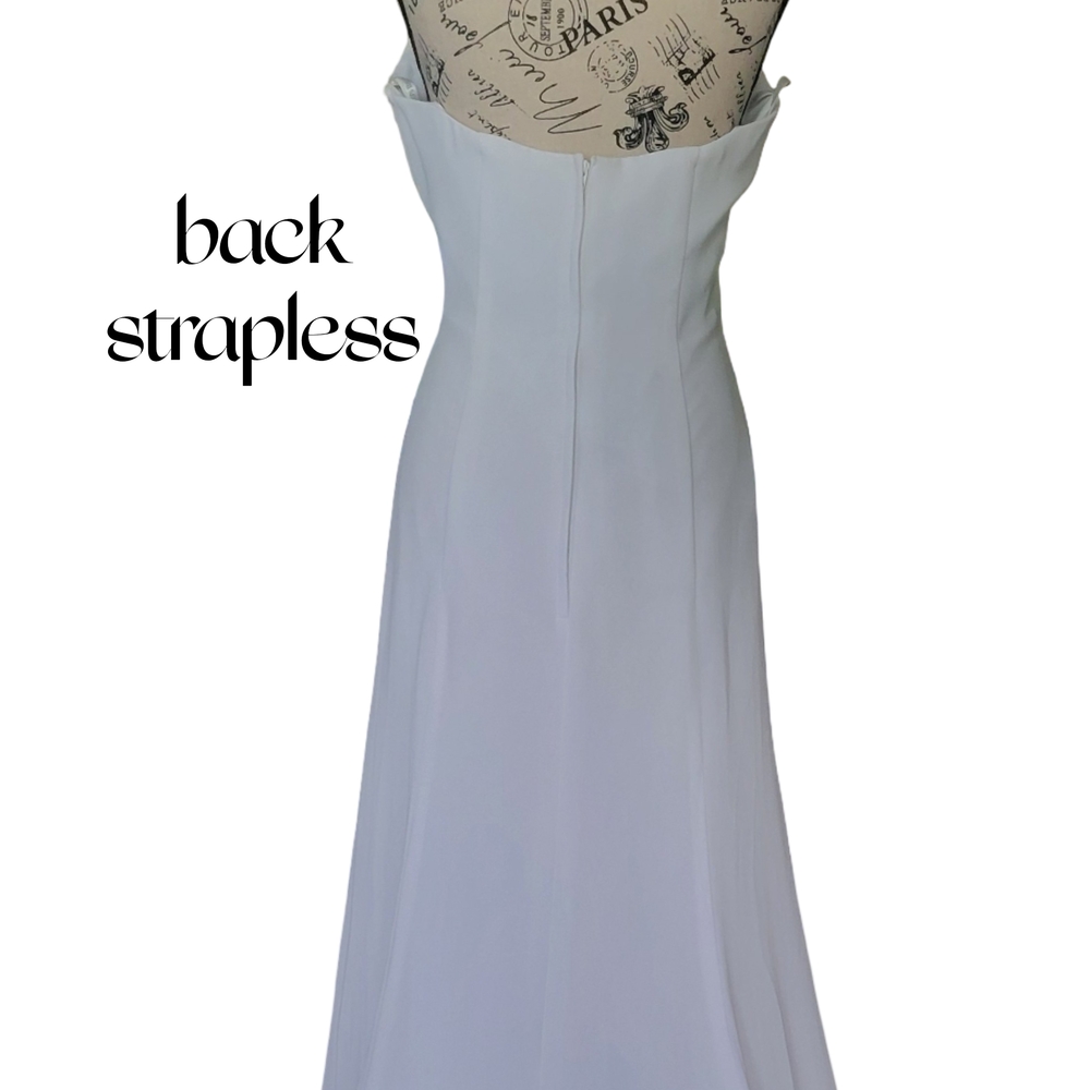 David's Bridal White Strapless Gown - Picture 13 of 17